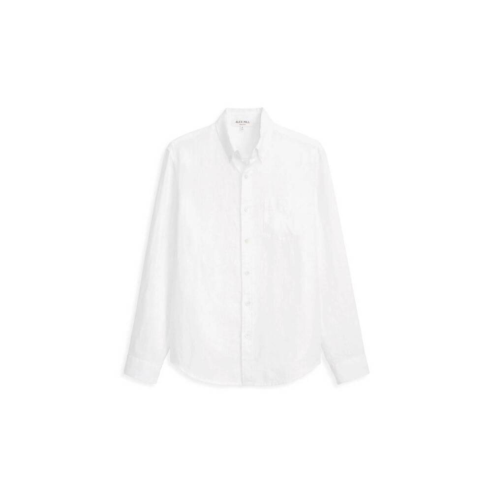 NEW ALEX MILL men's long sleeve shirt in white